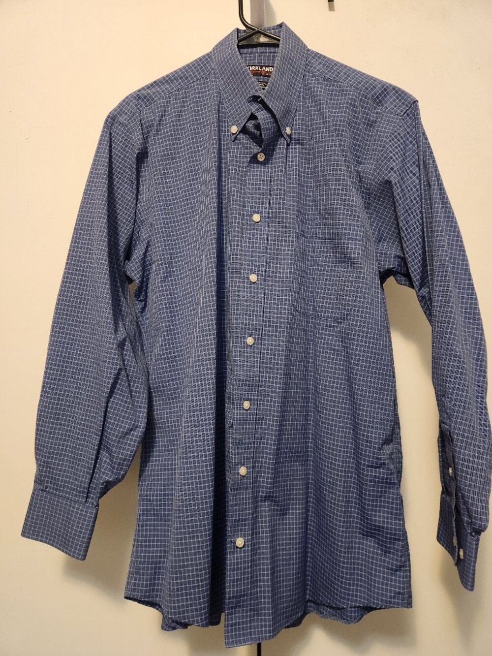 Kirkland 15½ Blue Patterned Dress Shirt